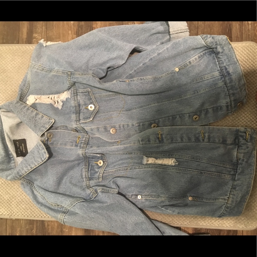 Love tree large jean jacket